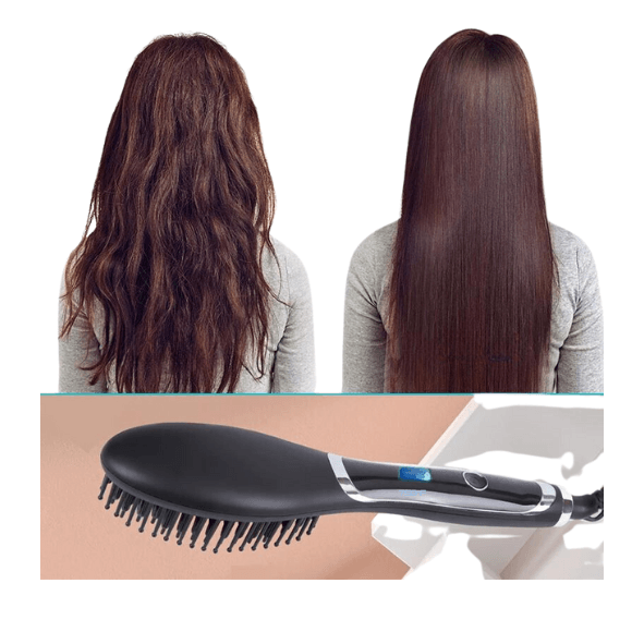 Hot Comb Straightener Electric Hair Straightener Hair Curler Wet Dry Use Hair Hot Heating Comb For Hair Straight Hair Comb - novelvine