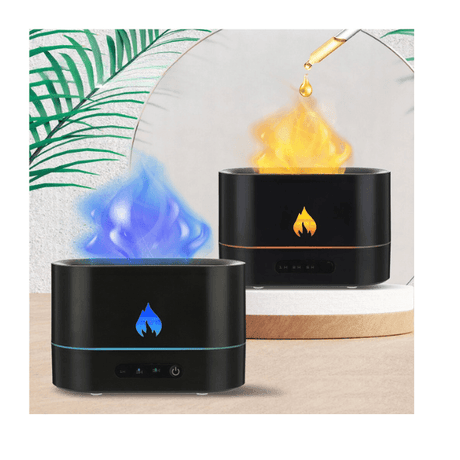 LED Flame Ultrasonic Aromatherapy Diffuser: Relaxing Atomizer with Smart Safety Features - novelvine