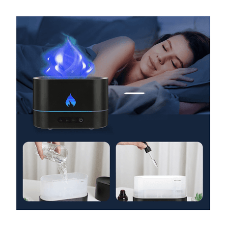 LED Flame Ultrasonic Aromatherapy Diffuser: Relaxing Atomizer with Smart Safety Features