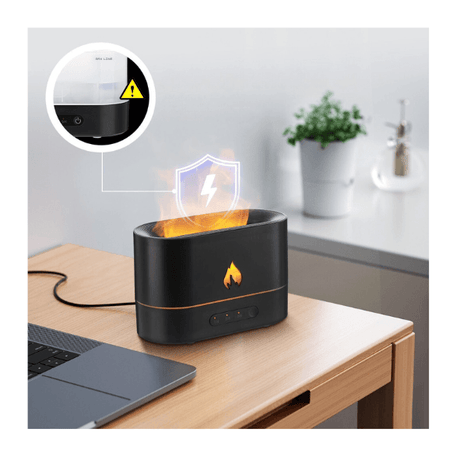 LED Flame Ultrasonic Aromatherapy Diffuser: Relaxing Atomizer with Smart Safety Features - novelvine