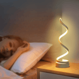 Modern Table Lamps Set of 2, Dimmable Spiral Table Lamps for Nightstand - novelvine