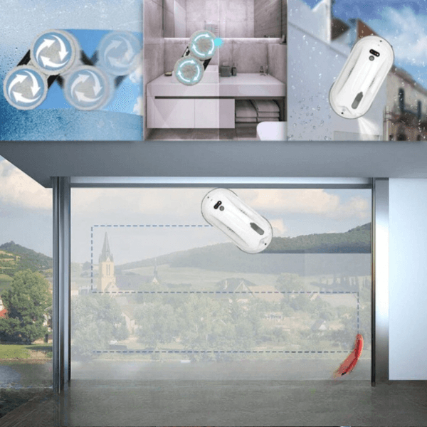 AI 4.0 Powered High-Efficiency Water-Jet Suction Window Cleaning Robot for Commercial or Home Use - novelvine
