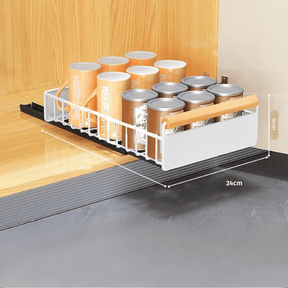 Sliding Bowl Dish Storage Rack - novelvine