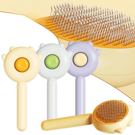 1/2Pcs Pet Hair Removal Brush Grooming Comb Self Cleaning Dog Slicker Brush with Massage Teeth Dogs Cats Pet Grooming Supplies - novelvine