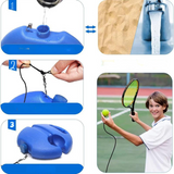 Professional Tennis Training Aid: Heavy Duty Base with Elastic Rope Ball Rebounder