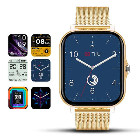 Smartwatch - Full Touch AMOLED Screen, Blood Pressure & Heart Rate Monitor, Multi-Dial Customization, Calorie & Sleep Tracker, Waterproof IP67, BLE 5.0, Fitness & Health Companion - novelvine