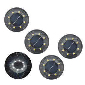 IP68 Waterproof LED Outdoor Solar Power Ground Light Lighting Control Path Deck Lights Yard Driveway Lawn Garden Decoration Lamp - novelvine