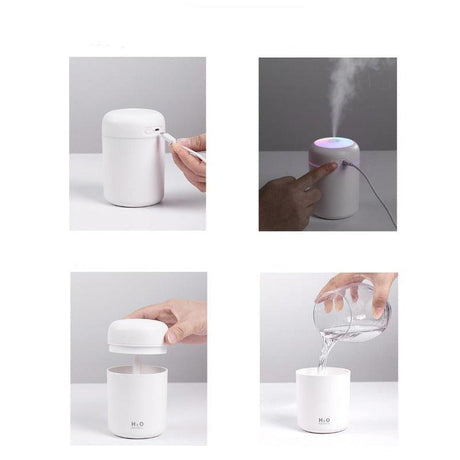 300ml USB Electric Air Humidifier Aroma Diffuser with Cool Mist and Colorful Night Light for Home and Car - novelvine