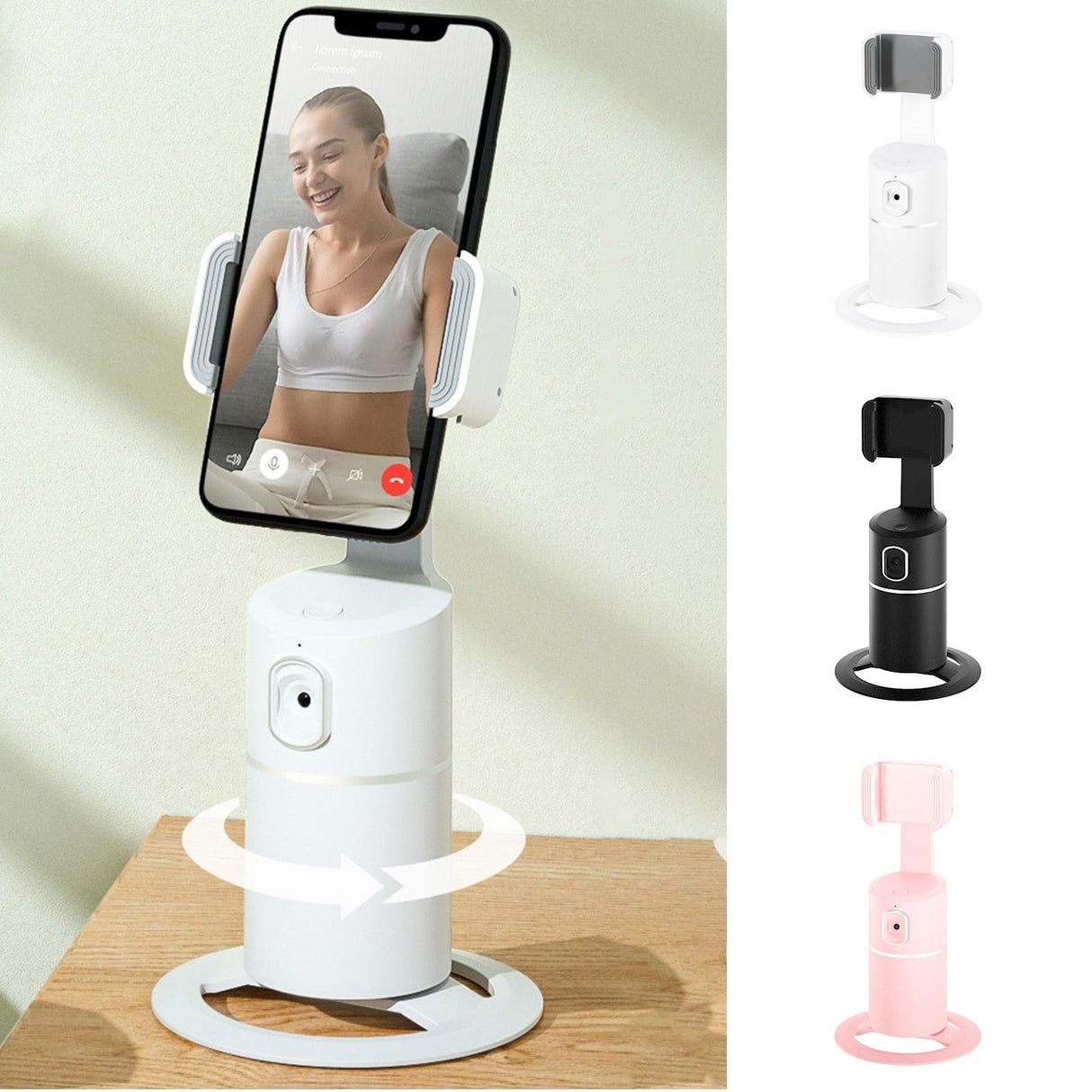 Automatic Face/Object Tracking Gimbal - Hands-Free Camera/Phone Holder for Effortless Recording & Streaming
