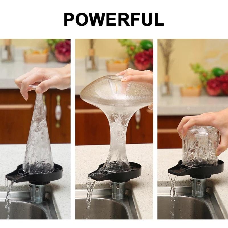 Automatic Glass Rinser Cup Washer for Kitchen Sink - novelvine