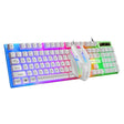 Rainbow LED T6 USB Wired Keyboard Mouse Set - novelvine