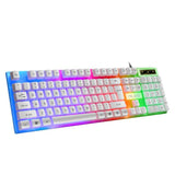 Rainbow LED T6 USB Wired Keyboard Mouse Set - novelvine