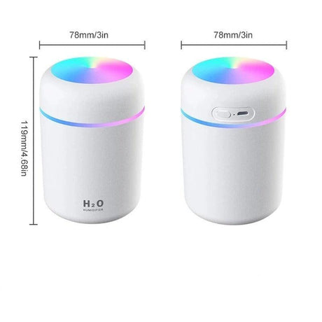 300ml USB Electric Air Humidifier Aroma Diffuser with Cool Mist and Colorful Night Light for Home and Car - novelvine