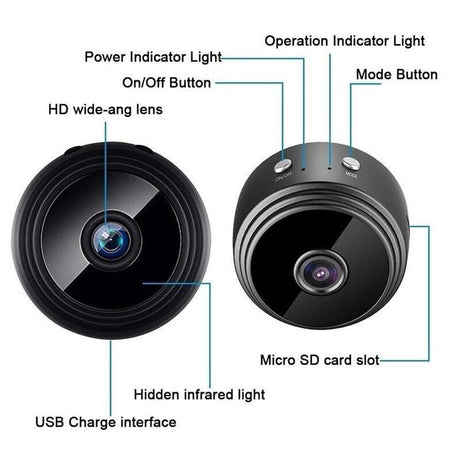 Mini WiFi HD 1080P Camera with Night Vision and Motion Detection - novelvine