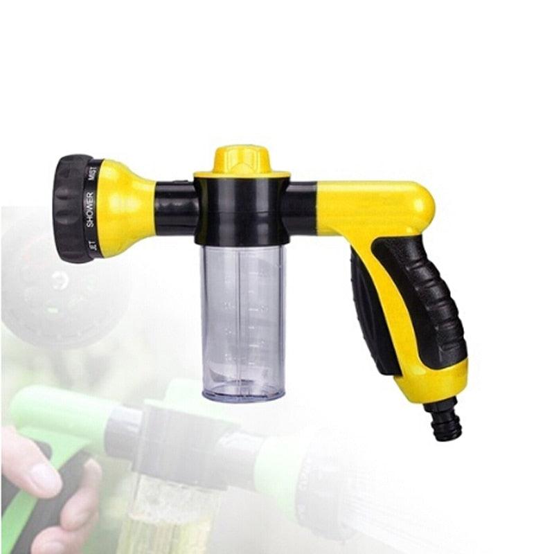 High Pressure Water Hose Nozzle Spray & Soap Dispenser Garden Gun | Car Wash Foam Gun for Watering Plants, Lawn, Patio, Cleaning, & Pet Showering - novelvine