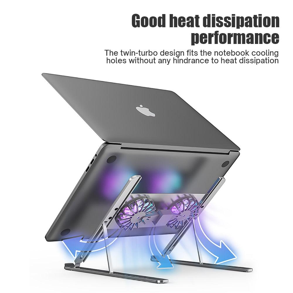 RGB Light Laptop Stand With Cooling Fan