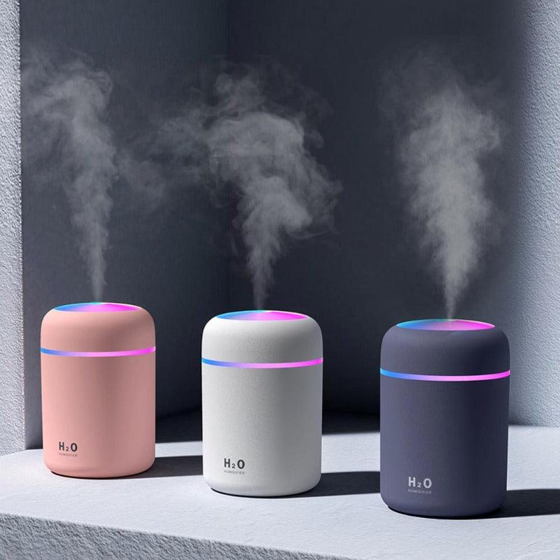 300ml USB Electric Air Humidifier Aroma Diffuser with Cool Mist and Colorful Night Light for Home and Car - novelvine
