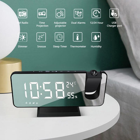 Projector Snooze LED Digital Alarm Clock - novelvine