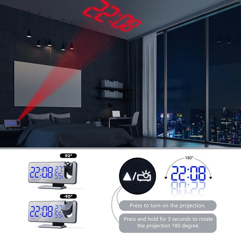 Projector Snooze LED Digital Alarm Clock - novelvine