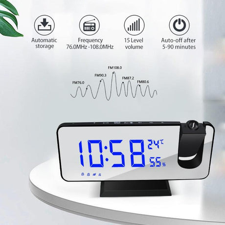 Projector Snooze LED Digital Alarm Clock - novelvine