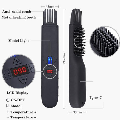 Hair and Beard Straightening Comb - novelvine